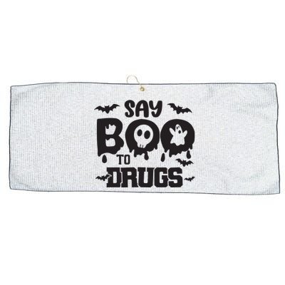 Say Boo To Drugs Red Ribbon Week Large Microfiber Waffle Golf Towel