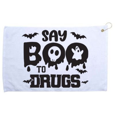 Say Boo To Drugs Red Ribbon Week Grommeted Golf Towel