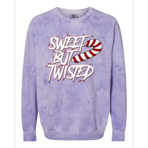 Sweet But Twisted Funny Candy Cane Peppermint Gift Colorblast Crewneck Sweatshirt