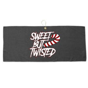 Sweet But Twisted Funny Candy Cane Peppermint Gift Large Microfiber Waffle Golf Towel