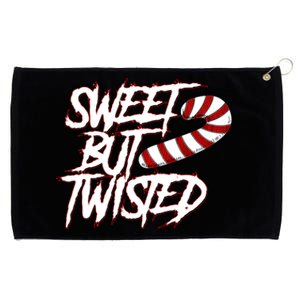 Sweet But Twisted Funny Candy Cane Peppermint Gift Grommeted Golf Towel