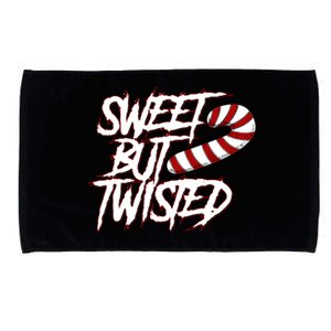 Sweet But Twisted Funny Candy Cane Peppermint Gift Microfiber Hand Towel