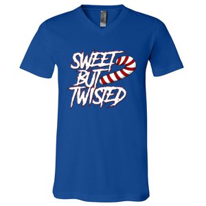 Sweet But Twisted Funny Candy Cane Peppermint Gift V-Neck T-Shirt