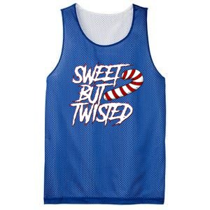 Sweet But Twisted Funny Candy Cane Peppermint Gift Mesh Reversible Basketball Jersey Tank