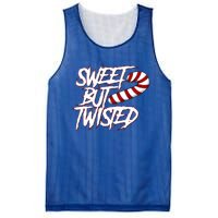 Sweet But Twisted Funny Candy Cane Peppermint Gift Mesh Reversible Basketball Jersey Tank