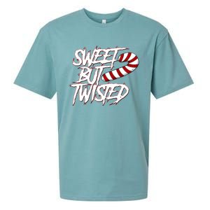 Sweet But Twisted Funny Candy Cane Peppermint Gift Sueded Cloud Jersey T-Shirt