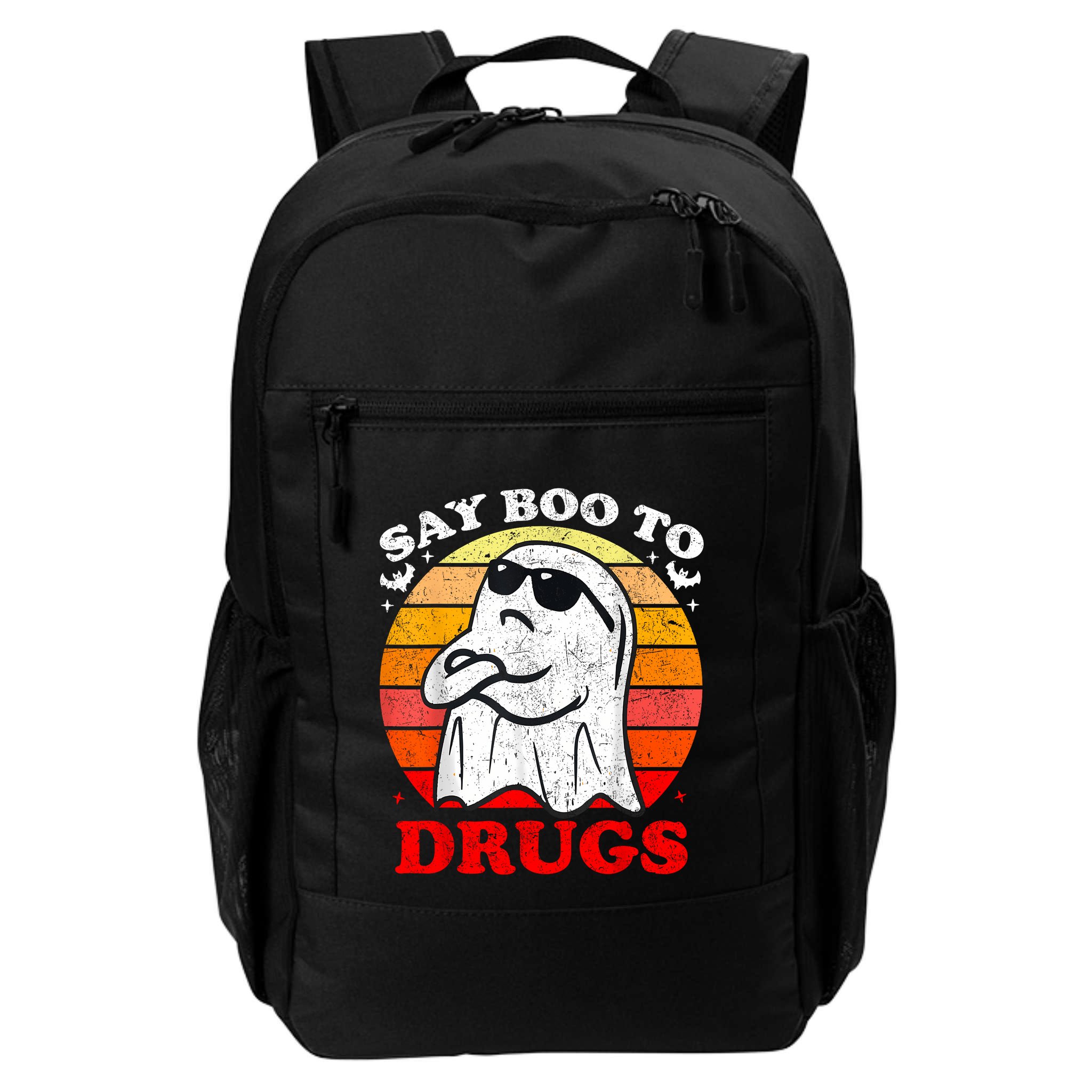 Say Boo To Drugs Funny Halloween Red Ribbon Week Awareness Backpack