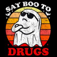 Say Boo To Drugs Funny Halloween Red Ribbon Week Awareness Backpack
