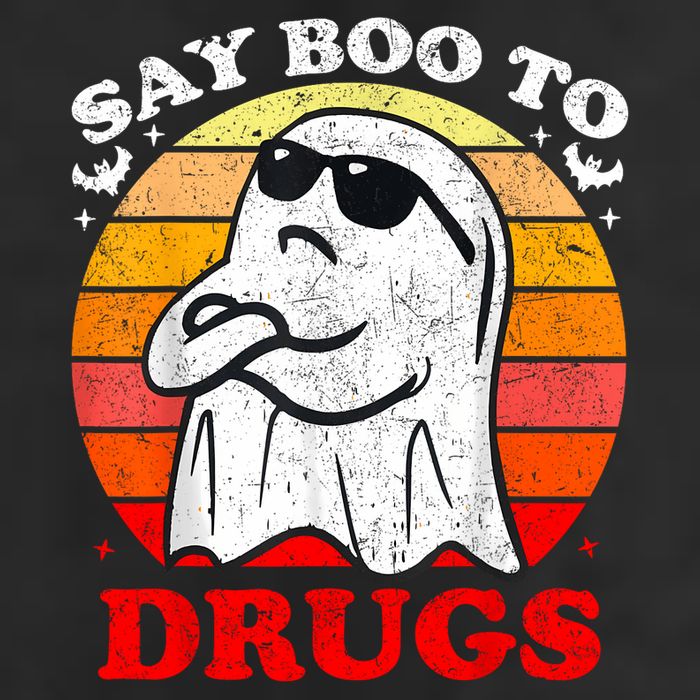 Say Boo To Drugs Funny Halloween Red Ribbon Week Awareness Beanie