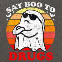 Say Boo To Drugs Funny Halloween Red Ribbon Week Awareness Cotton Canvas Backpack