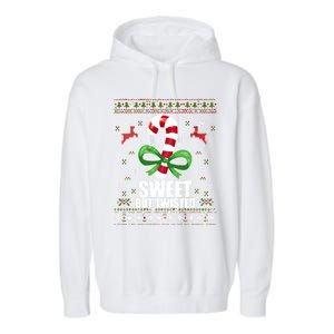 Sweet But Twisted Funny Candy Cane Ugly Christmas Sweater Meaningful Gift Garment-Dyed Fleece Hoodie