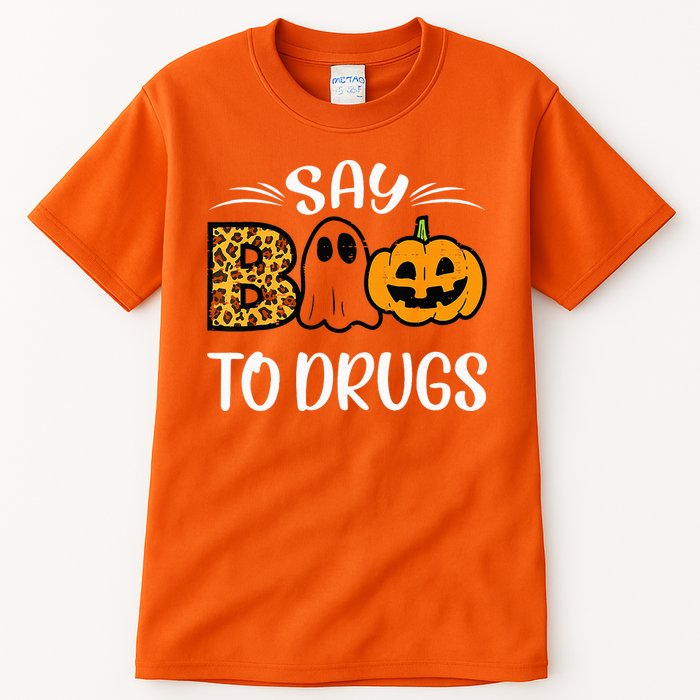 Say Boo To Drugs Funny Halloween Red Ribbon Week Awareness Tall T-Shirt