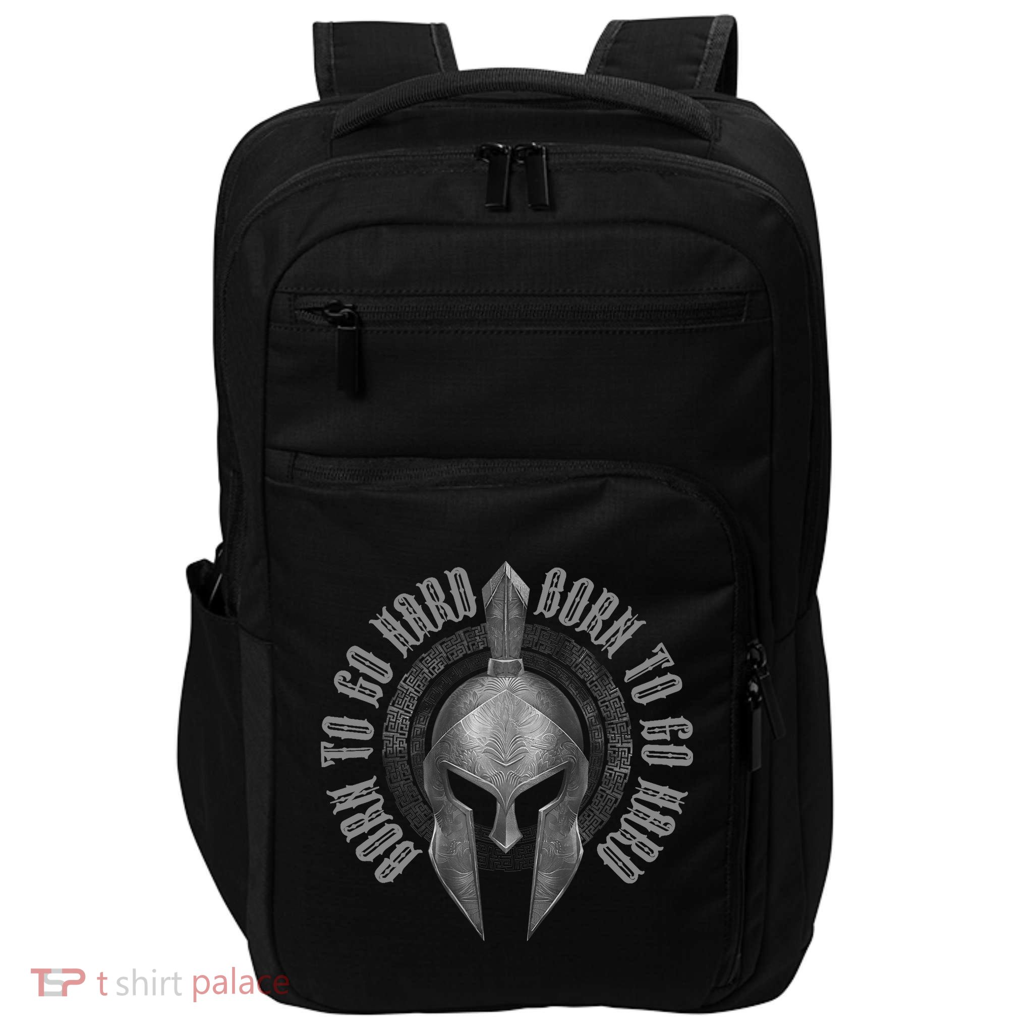Spartan Born To Go Hard | Warrior Gym Workout Sparta Helmet Impact Tech Backpack