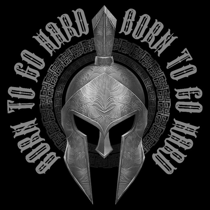 Spartan Born To Go Hard | Warrior Gym Workout Sparta Helmet Toddler Hoodie