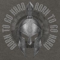 Spartan Born To Go Hard | Warrior Gym Workout Sparta Helmet Cotton Canvas Backpack