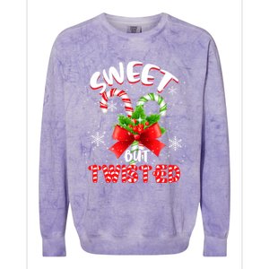 Sweet But Twisted Funny Christmas Candy Lollipop Costume Gift Colorblast Crewneck Sweatshirt