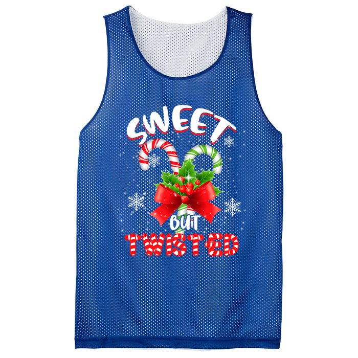 Sweet But Twisted Funny Christmas Candy Lollipop Costume Gift Mesh Reversible Basketball Jersey Tank