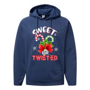 Sweet But Twisted Funny Christmas Candy Lollipop Costume Gift Performance Fleece Hoodie