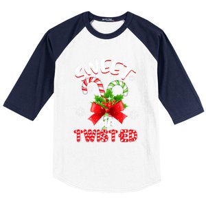 Sweet But Twisted Funny Christmas Candy Lollipop Costume Gift Baseball Sleeve Shirt