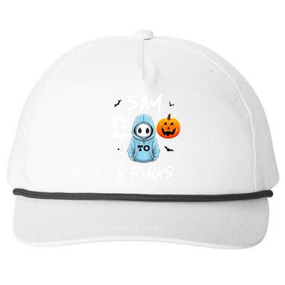 Say Boo To Drugs Funny Halloween Red Ribbon Week Awareness Snapback Five-Panel Rope Hat