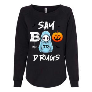 Say Boo To Drugs Funny Halloween Red Ribbon Week Awareness Womens California Wash Sweatshirt