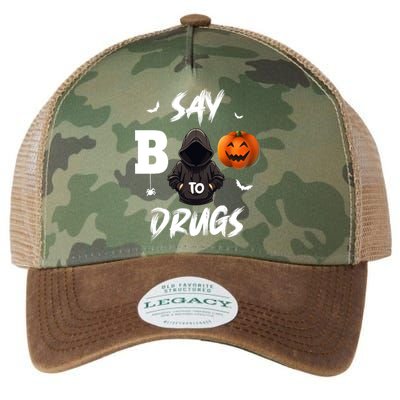 Say Boo To Drugs Halloween Pumpkin Awareness Legacy Tie Dye Trucker Hat