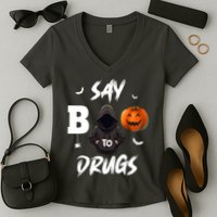 Say Boo To Drugs Halloween Pumpkin Awareness Women's V-Neck T-Shirt