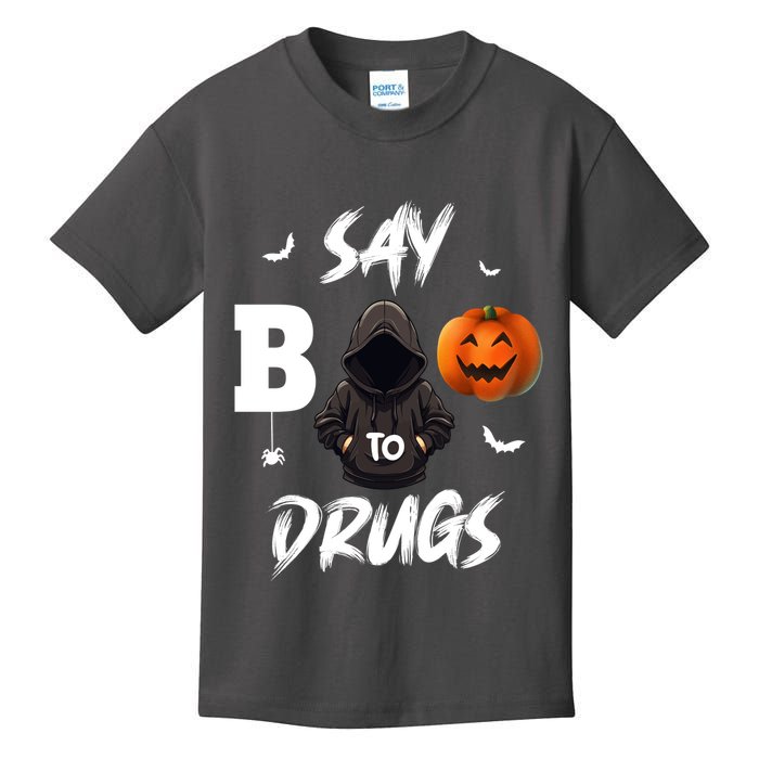 Say Boo To Drugs Halloween Pumpkin Awareness Kids T-Shirt