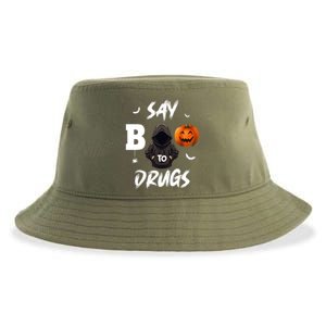 Say Boo To Drugs Halloween Pumpkin Awareness Sustainable Bucket Hat