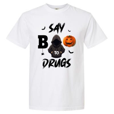 Say Boo To Drugs Halloween Pumpkin Awareness Garment-Dyed Heavyweight T-Shirt