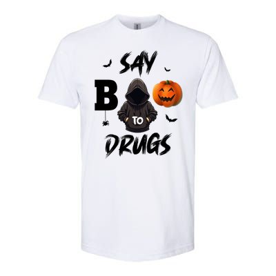 Say Boo To Drugs Halloween Pumpkin Awareness Softstyle® CVC T-Shirt