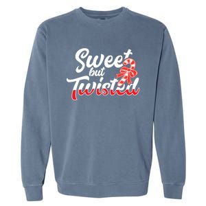 Sweet But Twisted Funny Christmas Candy Lollipop Costume Gift Garment-Dyed Sweatshirt