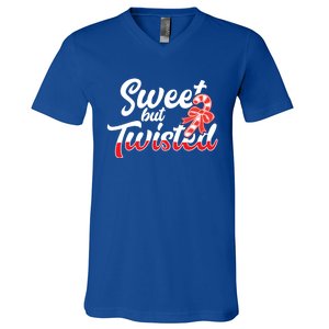 Sweet But Twisted Funny Christmas Candy Lollipop Costume Gift V-Neck T-Shirt