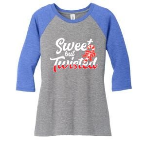 Sweet But Twisted Funny Christmas Candy Lollipop Costume Gift Women's Tri-Blend 3/4-Sleeve Raglan Shirt