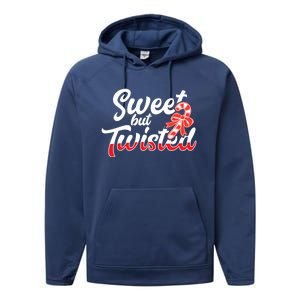 Sweet But Twisted Funny Christmas Candy Lollipop Costume Gift Performance Fleece Hoodie