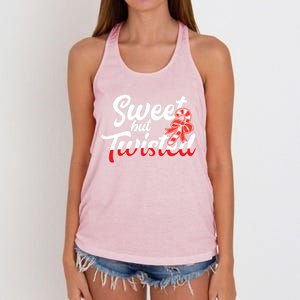 Sweet But Twisted Funny Christmas Candy Lollipop Costume Gift Women's Knotted Racerback Tank