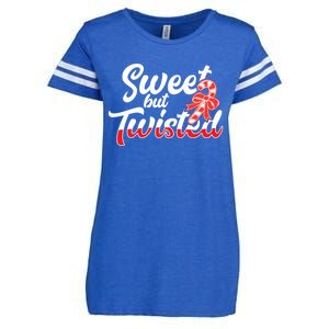 Sweet But Twisted Funny Christmas Candy Lollipop Costume Gift Enza Ladies Jersey Football T-Shirt