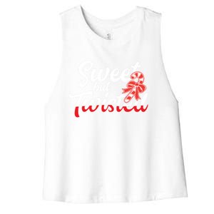 Sweet But Twisted Funny Christmas Candy Lollipop Costume Gift Women's Racerback Cropped Tank