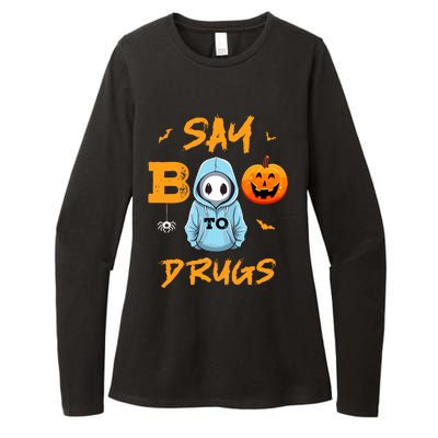 Say Boo To Drugs Funny Halloween Red Ribbon Week Awareness Womens CVC Long Sleeve Shirt