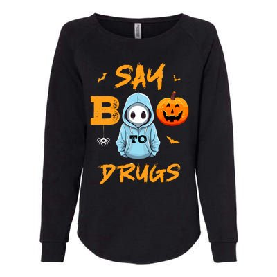 Say Boo To Drugs Funny Halloween Red Ribbon Week Awareness Womens California Wash Sweatshirt