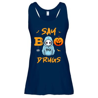 Say Boo To Drugs Funny Halloween Red Ribbon Week Awareness Ladies Essential Flowy Tank