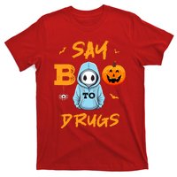 Say Boo To Drugs Funny Halloween Red Ribbon Week Awareness T-Shirt