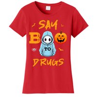 Say Boo To Drugs Funny Halloween Red Ribbon Week Awareness Women's T-Shirt