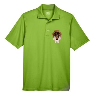 Smart Black Teacher Afro Curly Hair Educated Black Teacher G Gift Men's Origin Performance Pique Polo