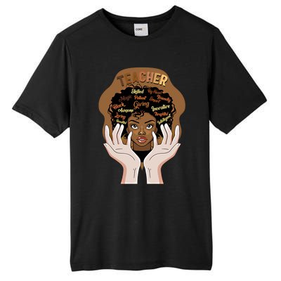 Smart Black Teacher Afro Curly Hair Educated Black Teacher G Gift Tall Fusion ChromaSoft Performance T-Shirt