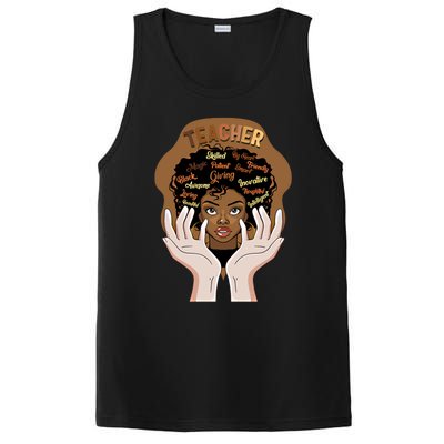 Smart Black Teacher Afro Curly Hair Educated Black Teacher G Gift PosiCharge Competitor Tank