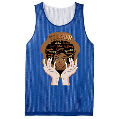 Smart Black Teacher Afro Curly Hair Educated Black Teacher G Gift Mesh Reversible Basketball Jersey Tank