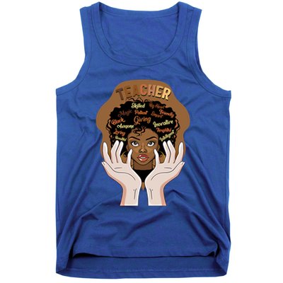 Smart Black Teacher Afro Curly Hair Educated Black Teacher G Gift Tank Top