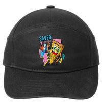 Saved By The Pizza Lab Week Medical Lab Science Lab Tech Phlebotomy 7-Panel Snapback Hat