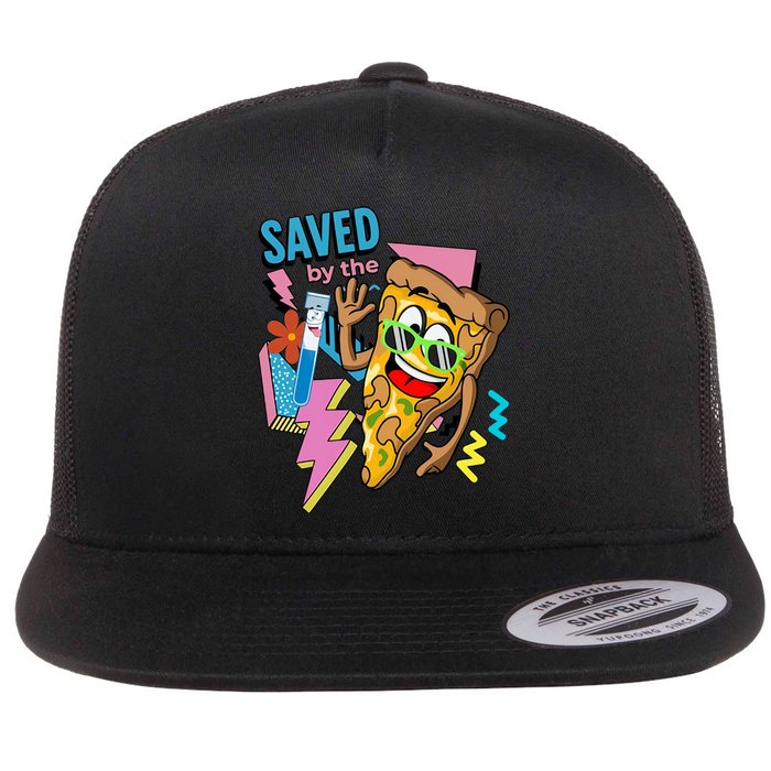 Saved By The Pizza Lab Week Medical Lab Science Lab Tech Phlebotomy Flat Bill Trucker Hat